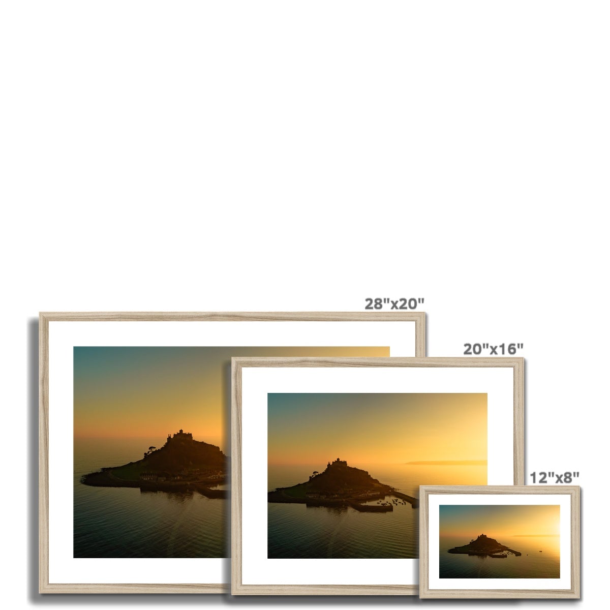 st michaels mount golden sunset framed photograph