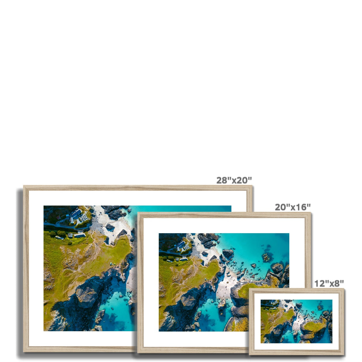 kynance cove wooden frame sizes