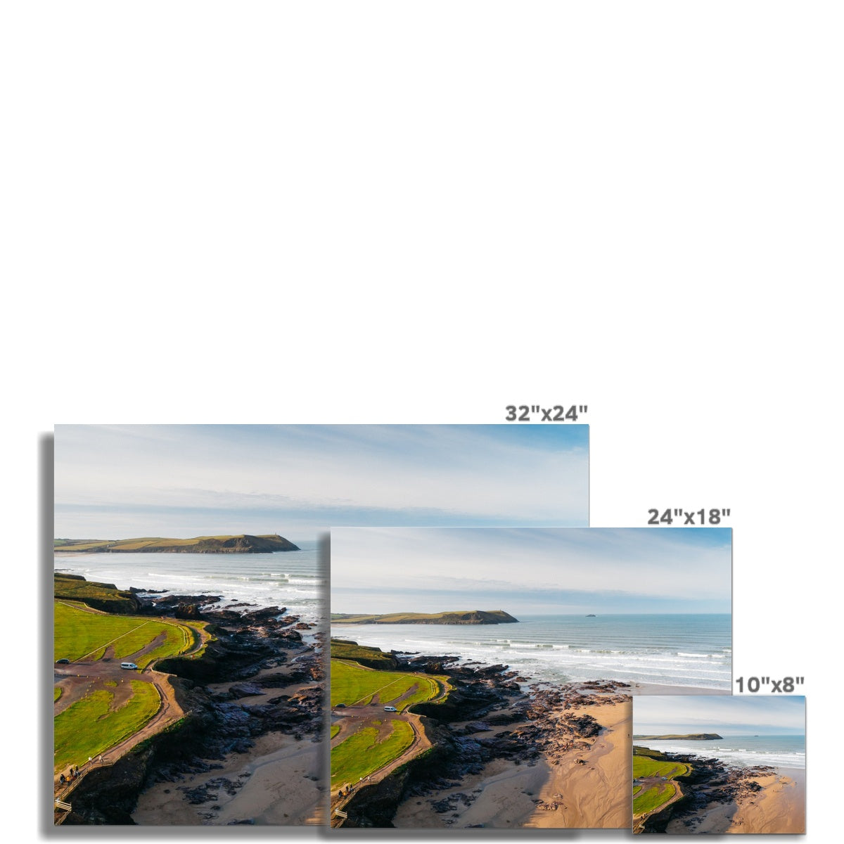 polzeath to stepper point picture sizes