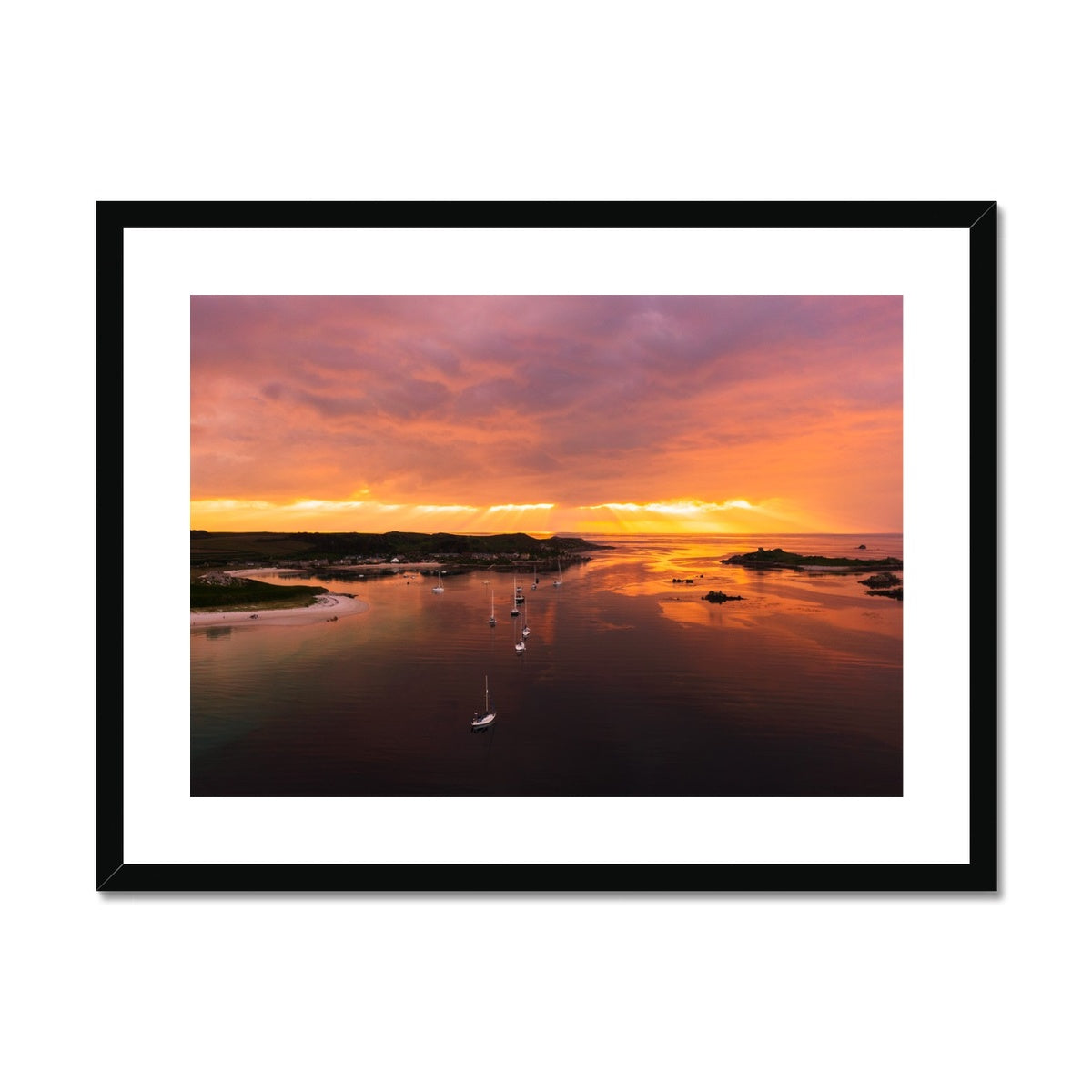 Tresco Sunset ~ Framed & Mounted Print