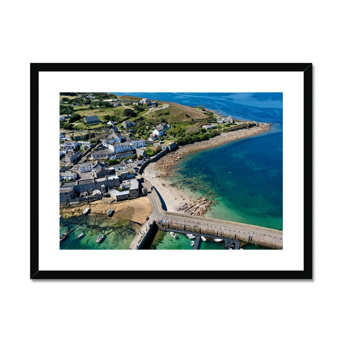 st marys harbour framed print