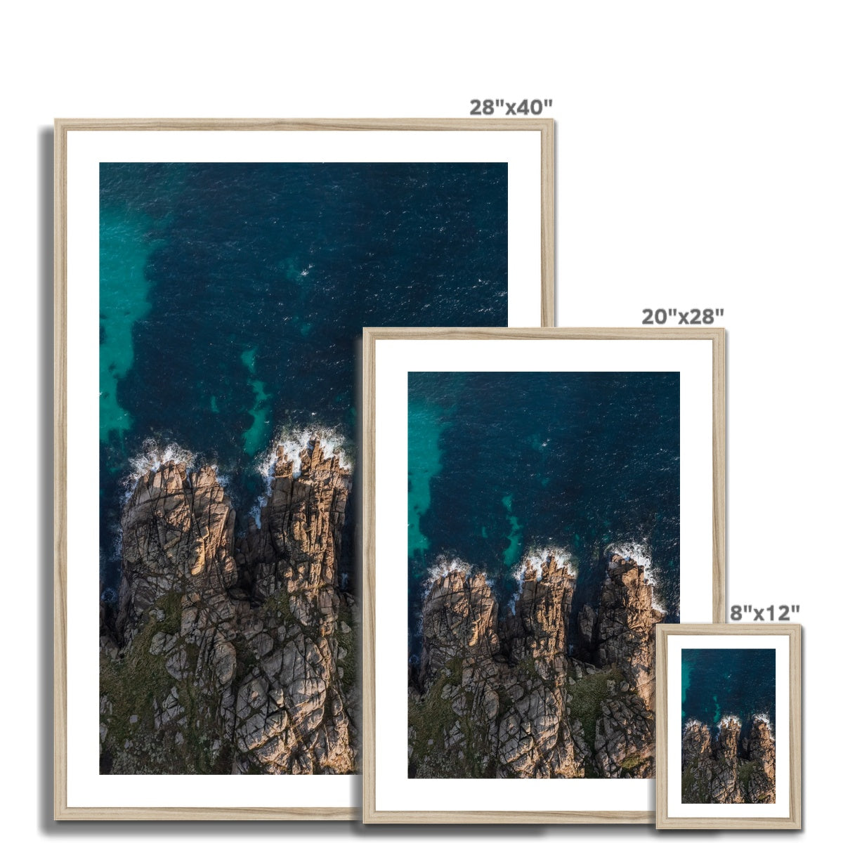 porthcurno rock fingers wooden frame sizes
