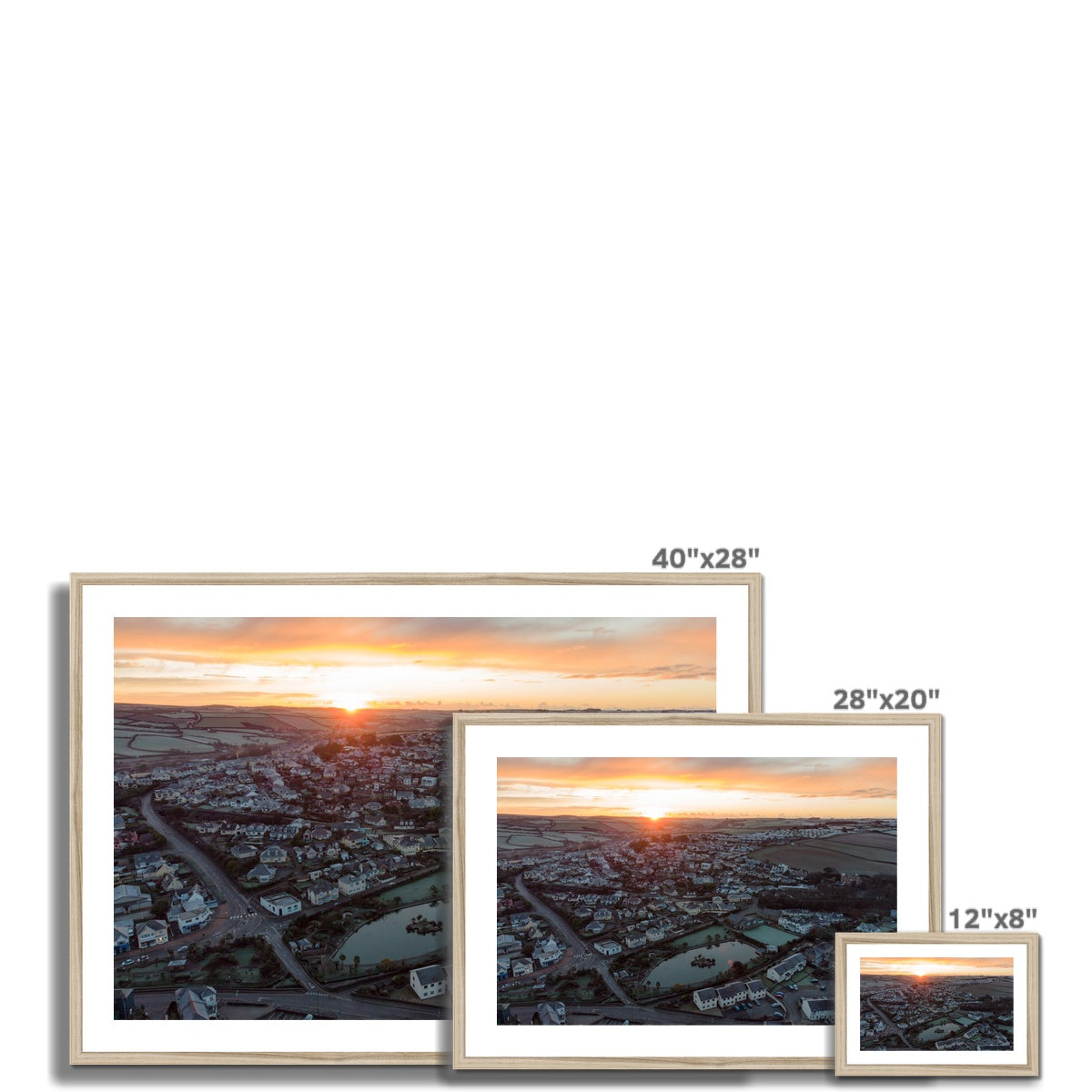 frozen dawn perranporth framed photograph
