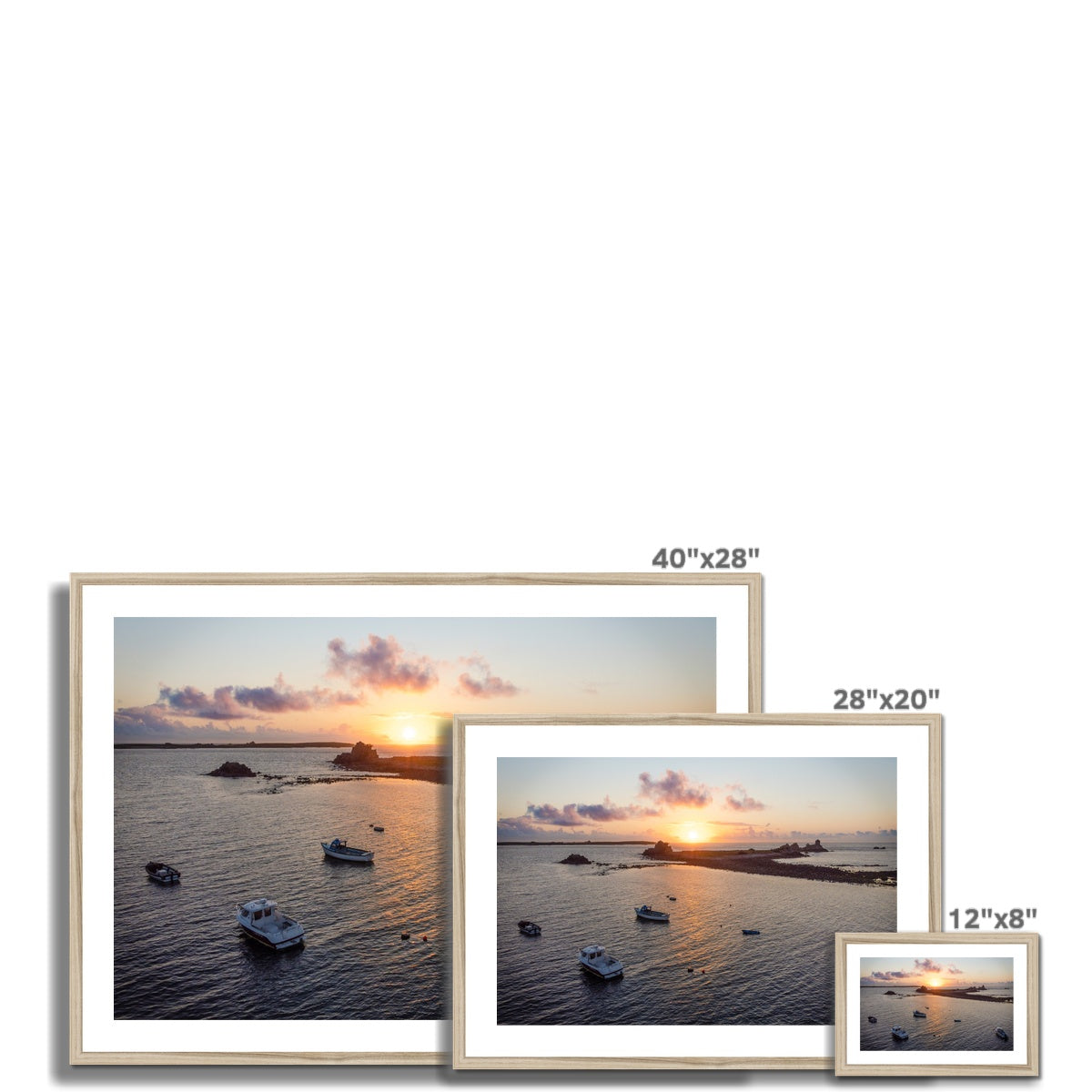 periglis sunset st agnes framed photograph