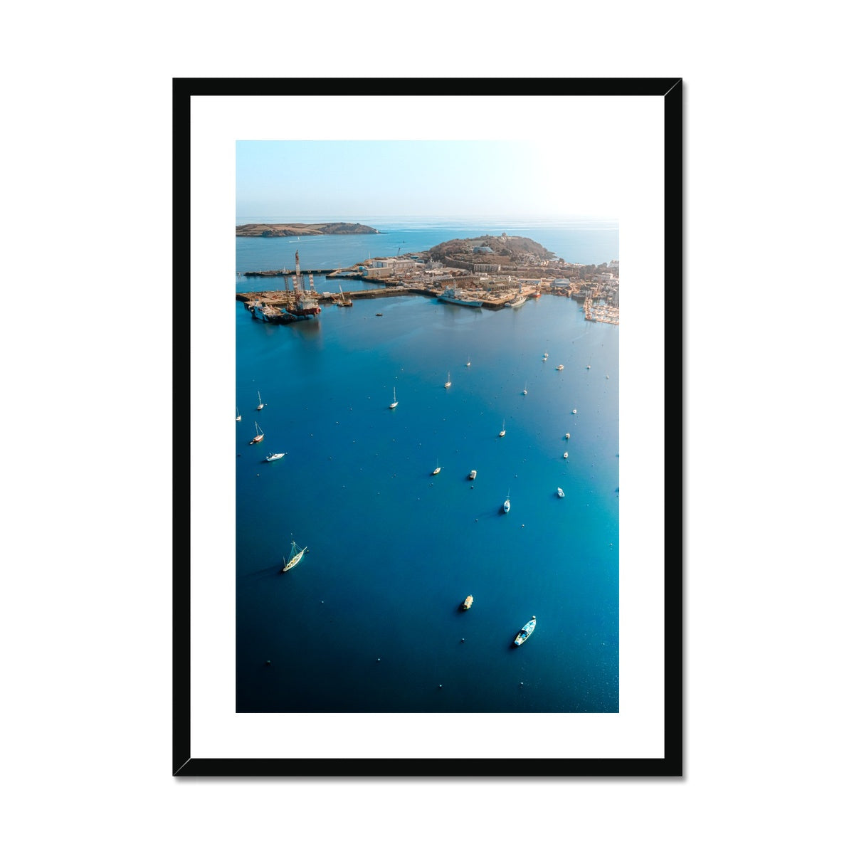 falmouth harbour portrait framed print