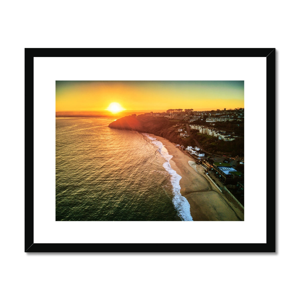 carbis bay dawn framed print
