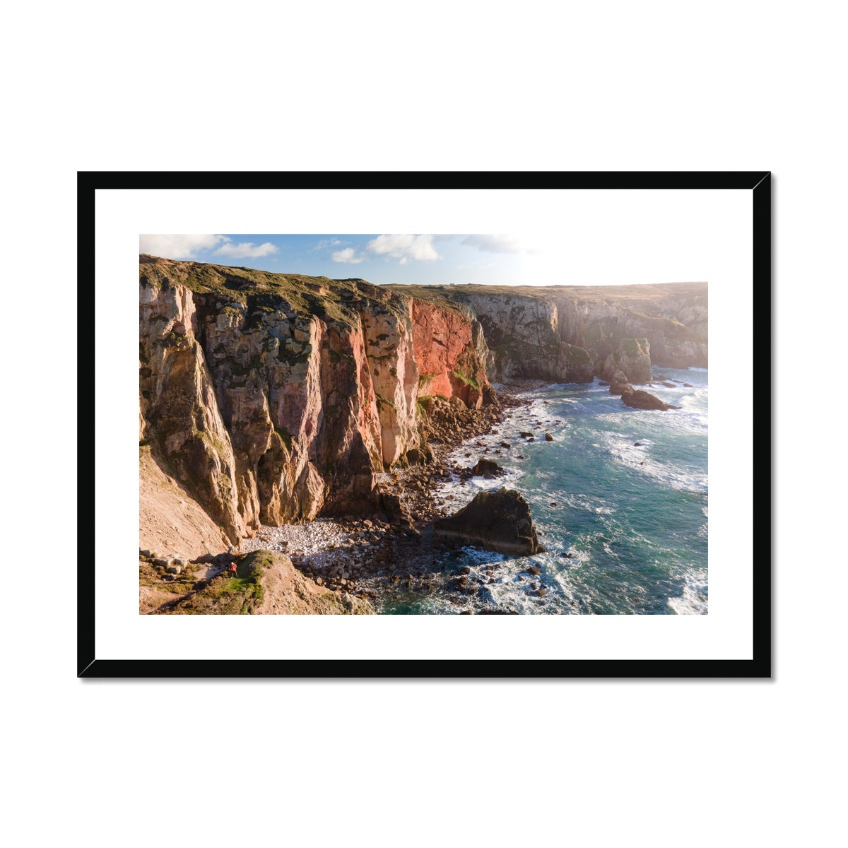 Cligga Cliff Colours ~ Framed & Mounted Print
