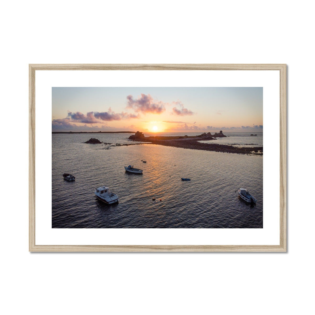periglis sunset st agnes wooden frame