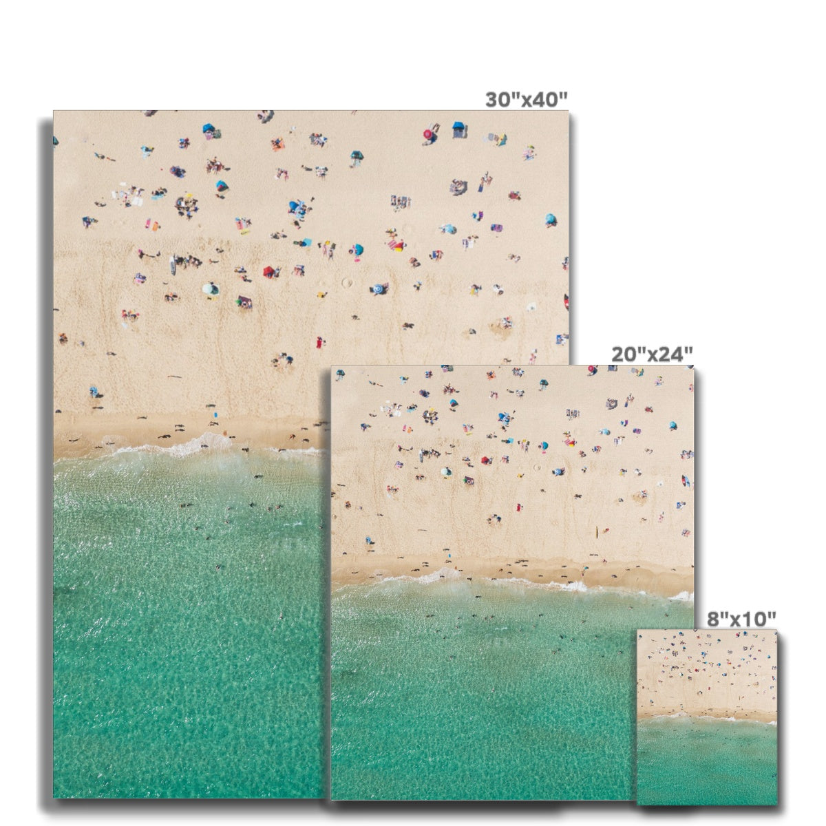 beachgoers canvas sizes