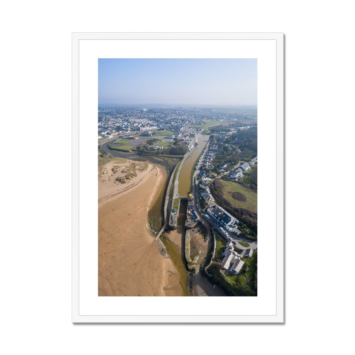 bude low tide white frame