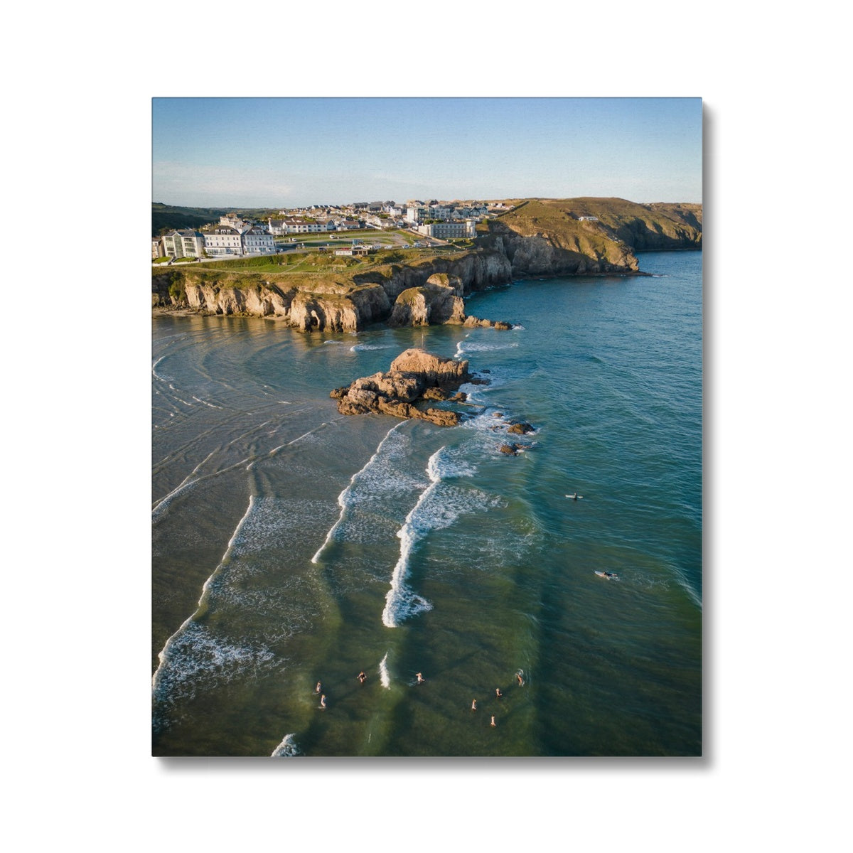 Morning Swimmers Perranporth ~ Canvas