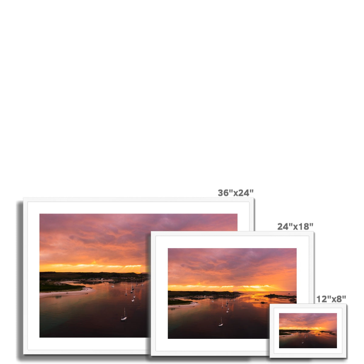 Tresco Sunset ~ Framed & Mounted Print