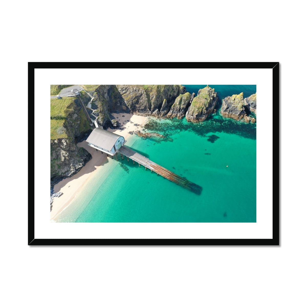 padstow lifeboat station framed print