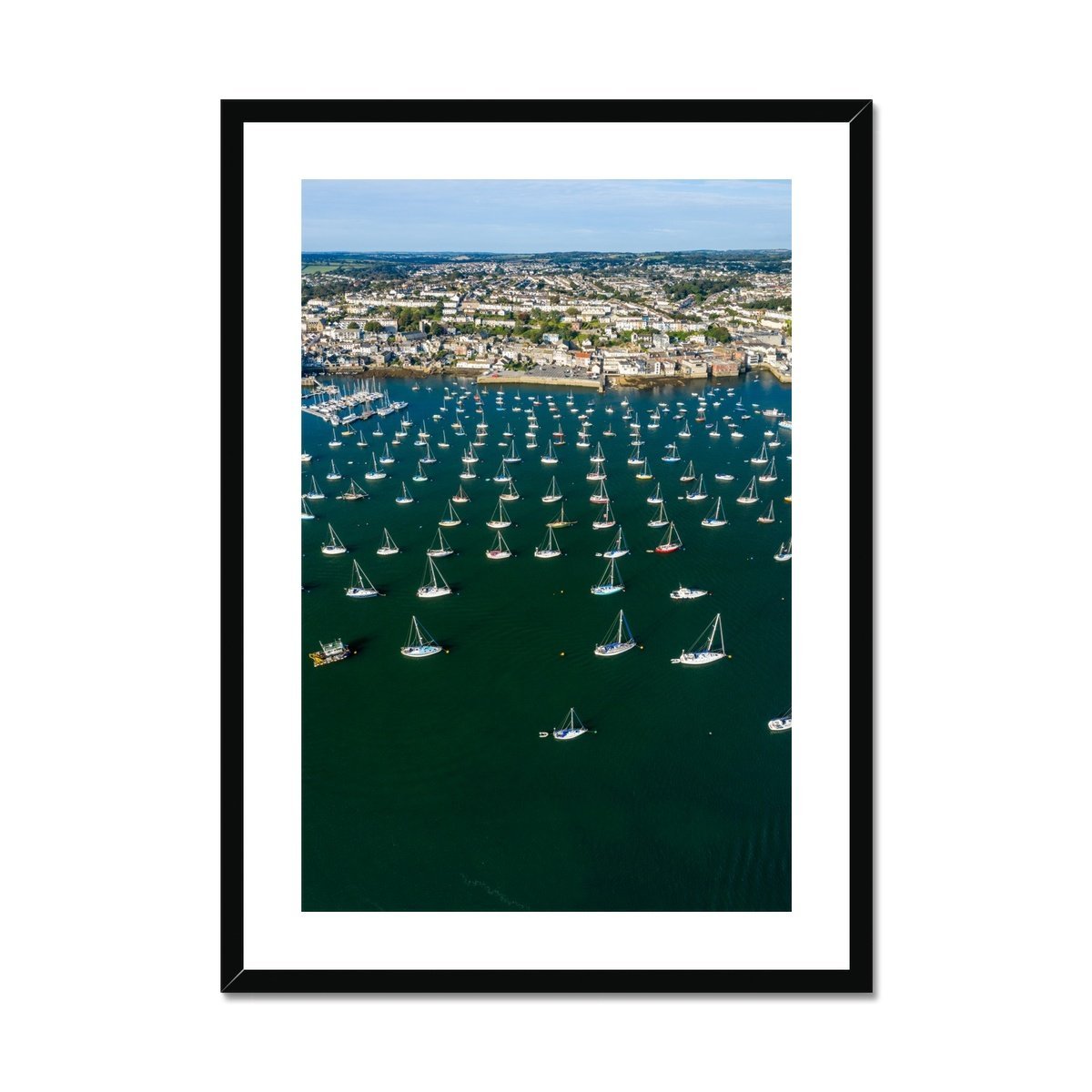 falmouth sailing boats framed print