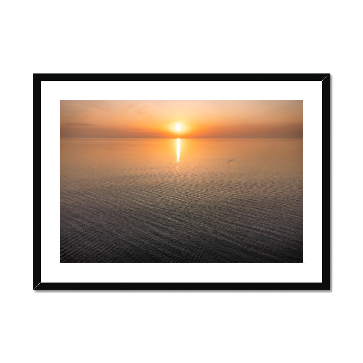 sunset calm framed print