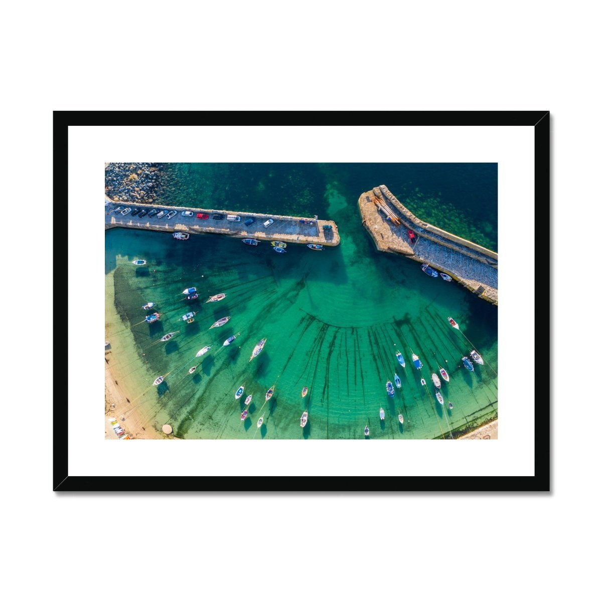 mousehole harbour framed print