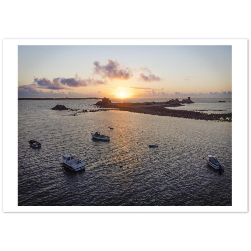 Periglis Sunset Boats ~ Poster - Print Material