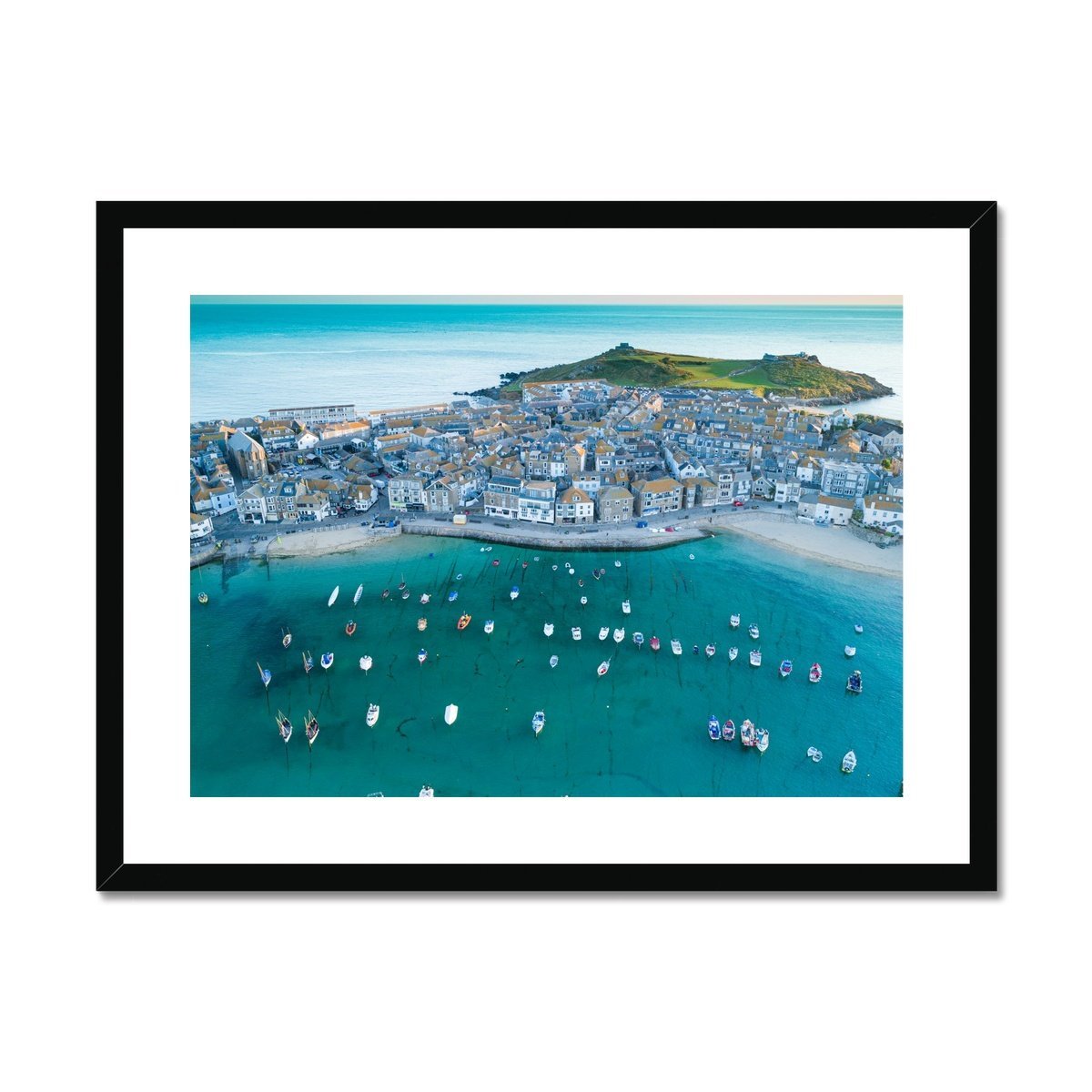 St. Ives Boats ~ Framed & Mounted Print - Fine art