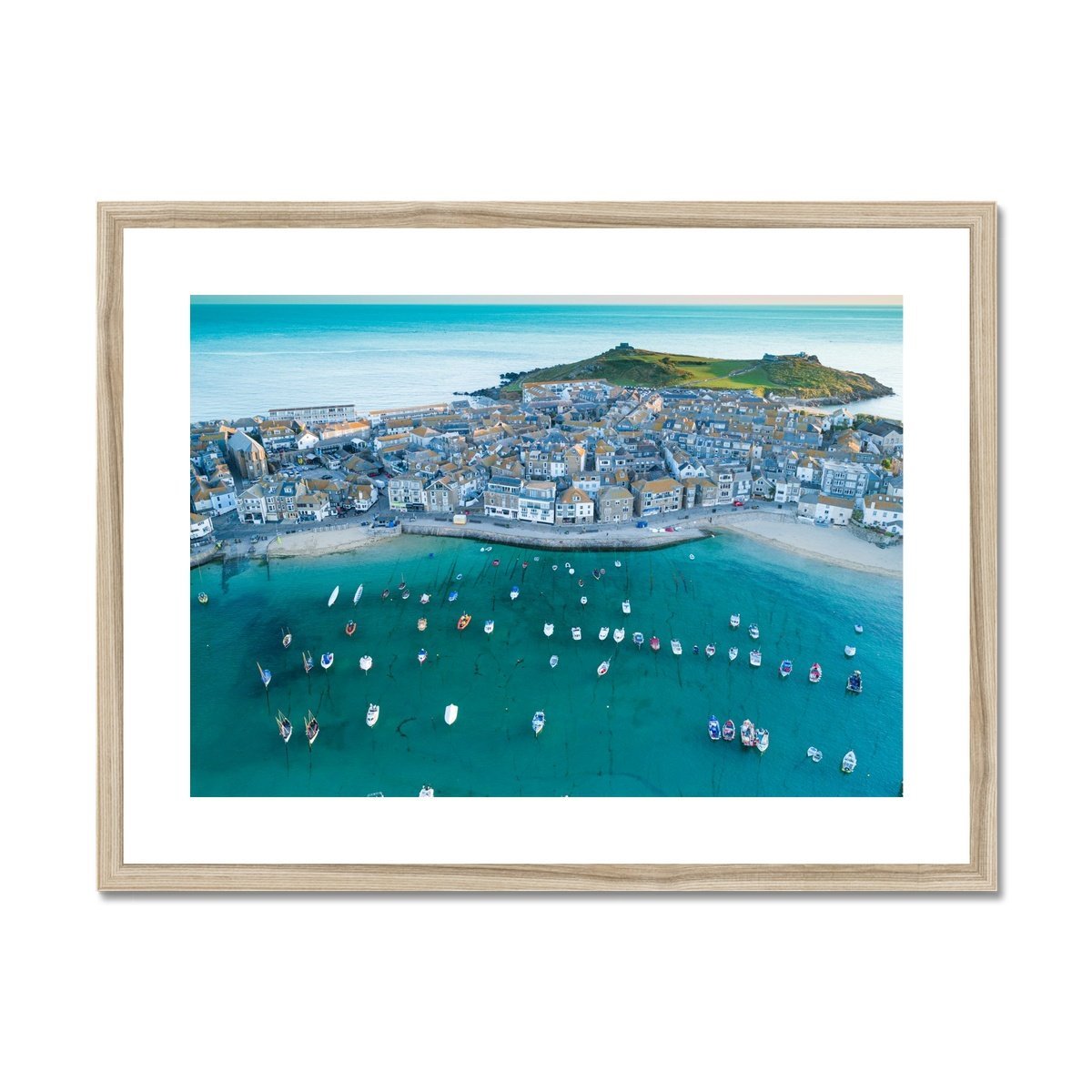 St. Ives Boats ~ Framed & Mounted Print - Fine art