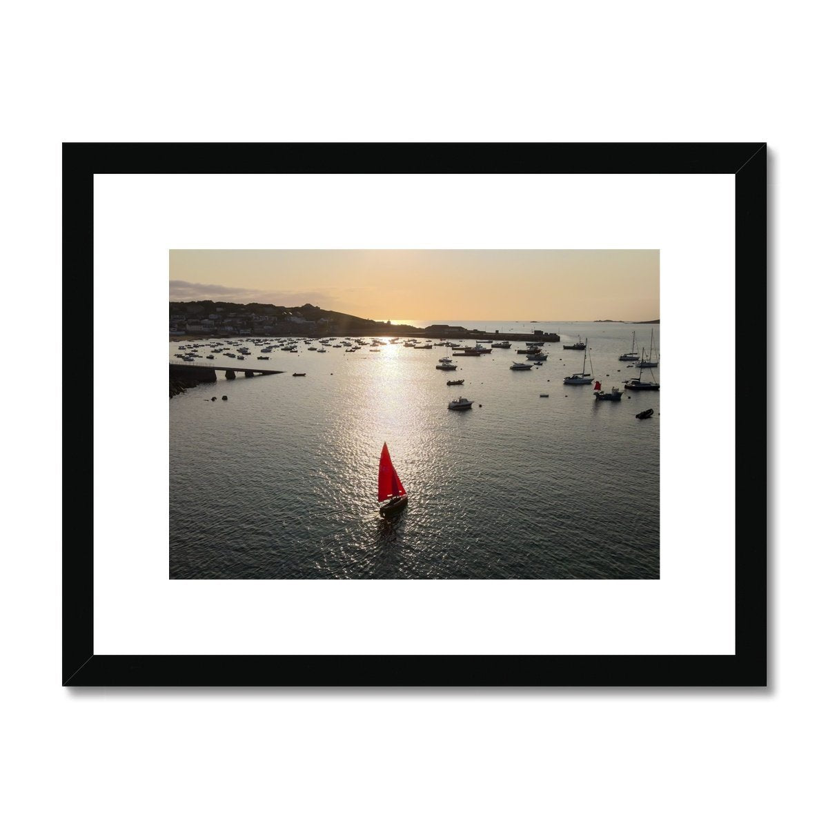 st marys sailing boat framed print