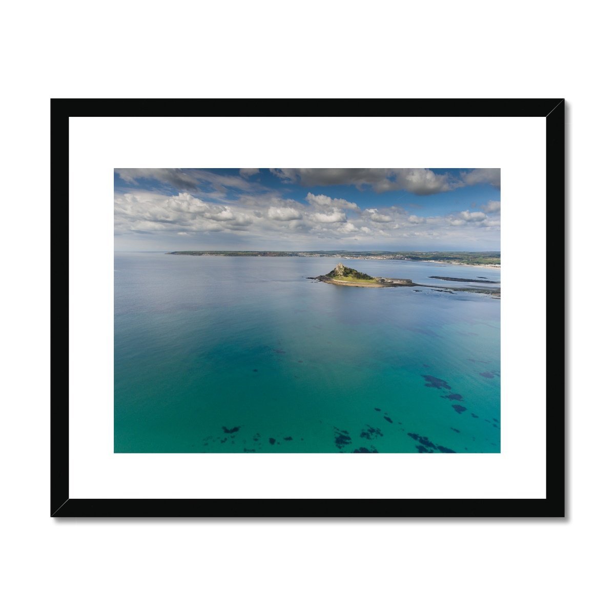 st michaels mount from a distance framed print
