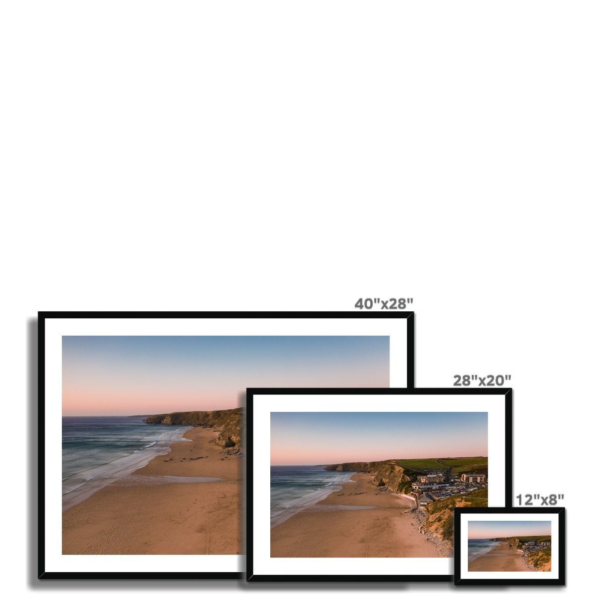 watergate bay wooden frame sizes